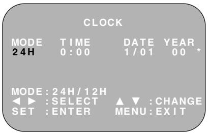 SHARP VC-S2000GM - MANUALLY SETTING THE CLOCK - 1