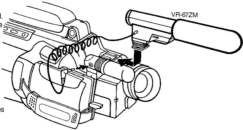 SHARP VL-C7200S - Emploi d'un microphone auxiliaire - 1