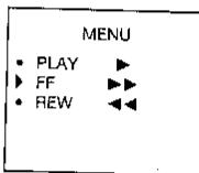 MENU • PLAY ▶ ▶ FF ▶▶ • REW ◀◀