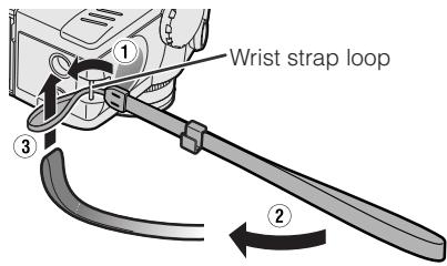 SHARP VL-NZ50S - Attaching the Wrist Strap - 1