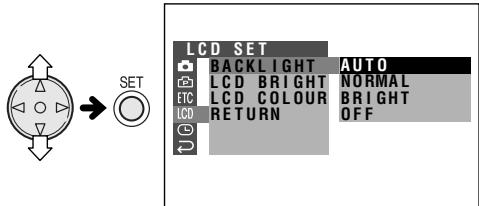 SHARP VL-NZ50S - Adjusting the Backlight - 1