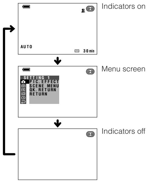 SHARP VL-NZ50S - On-screen indicators on/off - 2