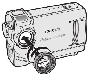 SHARP VL-NZ50S - Attaching the Lens Hood - 1