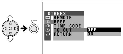 SHARP VL-NZ50S - Displaying the time code on a TV during playback - 1