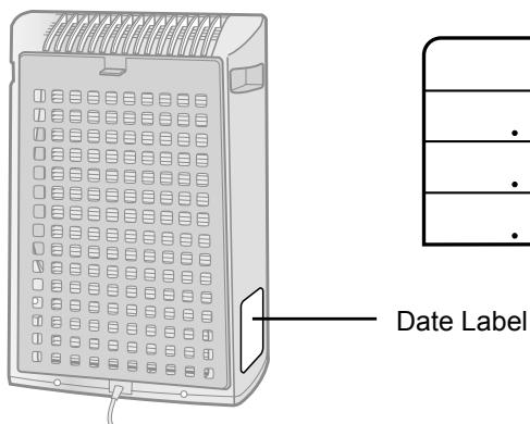 SHARP FU-Y30EU - Fill in the usage start date on the Date Label. - 1