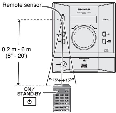 SHARP XL-DH20NH - Test of the remote control - 1