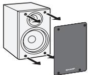 SHARP XL-DH350NH - Speaker grilles are removable - 1