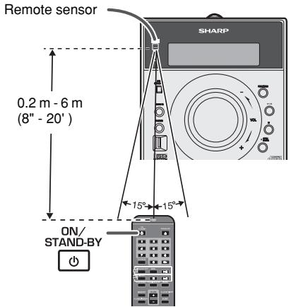 SHARP XL-DH350NH - Test of the remote control - 1
