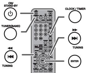 SHARP XL-HF200PH(S) - Setting the clock (Remote control only) - 1