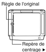 Règle de l'original Repère de centrage
