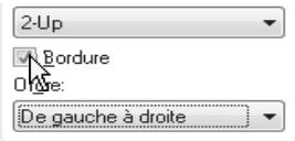 2-Up Bordure Ore: De gauche à droite