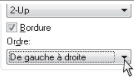 2-Up ✓ Bordure Ordre: De gauche à droite