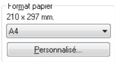 Format papier 210 x 297 mm. A4 Personnalisé...