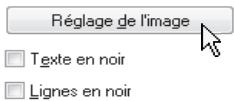 Réglage de l'image Texte en noir Lignes en noir