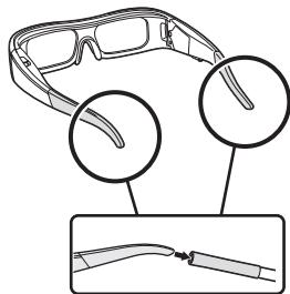SHARP AN-3DG10A - Attaching the 3D Glasses Band - 1