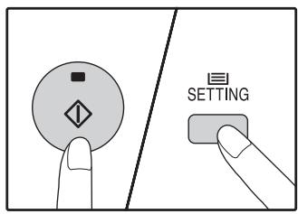 SHARP AR-5620D - Press the [START] key (♂) and then the [TRAY SETTING] key (♀). - 1