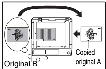 SHARP AR-5620D - Turn the copy of original A over, and without changing the position of the edge closest to you, insert it in the bypass tray. - 2