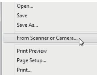 SHARP AR-5620D - Start Paint and then click the "File" menu and select "From Scanner or Camera". - 1