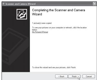 SHARP AR-5620D - SCANNING FROM THE "Scanner and Camera Wizard" (Windows XP) - 7