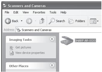 SHARP AR-5620D - SCANNING FROM THE "Scanner and Camera Wizard" (Windows XP) - 1
