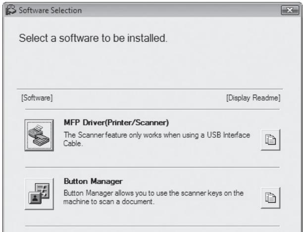 SHARP AR-5620D - You will return to the window of step 8. If you wish to install Button Manager, click the "Button Manager" button. - 1