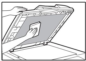 SHARP AR-5620D - CLEANING THE DOCUMENT GLASS AND SPF/RSPF/DOCUMENT COVER - 2
