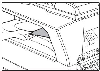 SHARP AR-5620D - If the misfed paper cannot be removed by the previous step but is visible in the paper output area, remove the paper by pulling it into the paper output area. - 1