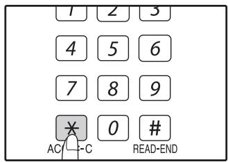 SHARP AR-5620D - Hold down the [] key. - 1