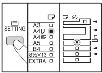SHARP AR-5620D - Hold down the [TRAY SETTING] key ( SETTING ) for more than 5 seconds to set the selected paper size. - 1