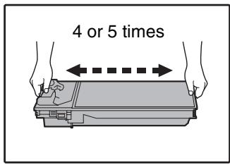 SHARP AR-5620D - Remove the new toner cartridge from the bag. Grasp the cartridge on both sides and shake it horizontally four or five times. - 1