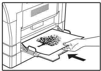 SHARP AR-5620D - Turn the copy of original A over, and without changing the position of the edge closest to you, insert it in the bypass tray. - 3