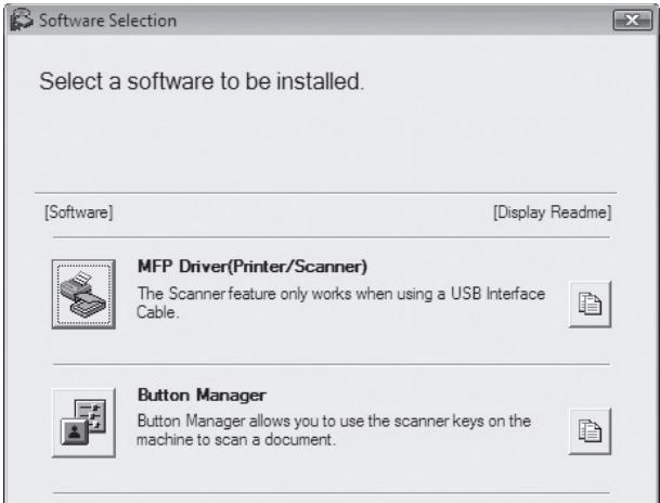 SHARP AR-5620D - Click the "MFP Driver" button. - 1