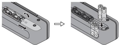 SHARP DK-E7P - ■ Using with the batteries - 1