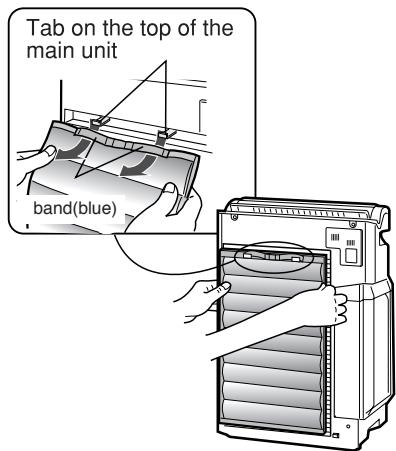 SHARP KC-6400E - Fit the Washable Active Carbon Filter to the tab on the top of the main unit. - 1