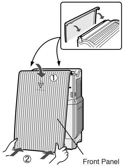 SHARP KC-6400E - Fit the Washable Active Carbon Filter to the tab on the top of the main unit. - 4