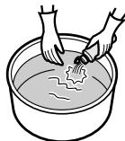 SHARP KC-6500E - Fill a large container with warm water, add a mild kitchen detergent and stir. - 1