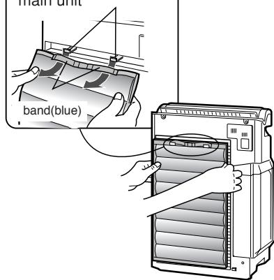 SHARP KC-6500E - Fit the Washable Active Carbon Filter to the tab on the top of the main unit. - 1