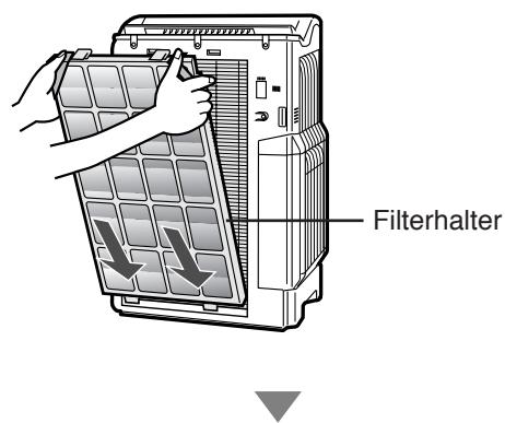 SHARP KC-6500E - Filterhalter wieder in das Hauptgerät setzen. - 1