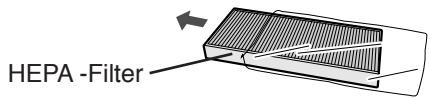 SHARP KC-6500E - Aktivkohlefilter (schwarz) und HEPA-Filter (weiβ) aus den Plastikbeutelnnehmen. - 1