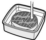 SHARP KC-840E - Spoel het luchtbevochtigingsfilter herhaaldelijk af met handwarm water om alle resten van de oplossing weg te spoelen. - 1