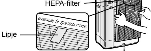 SHARP KC-840E - Installeer het HEPA-filter. - 1