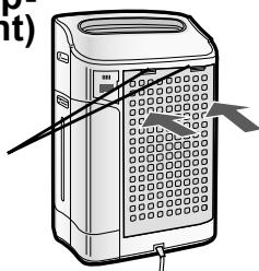 SHARP KC-840E - Gently push in the upper tabs (left and right) to lock in place. - 1