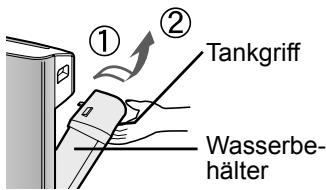 SHARP KC-840E - Herausnehmen des Wasserbehälters und der Luftbefeuchtungswanne. - 1