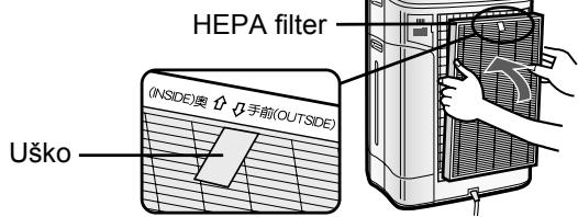 SHARP KC-840E - Inštalujte HEPA filter. - 1