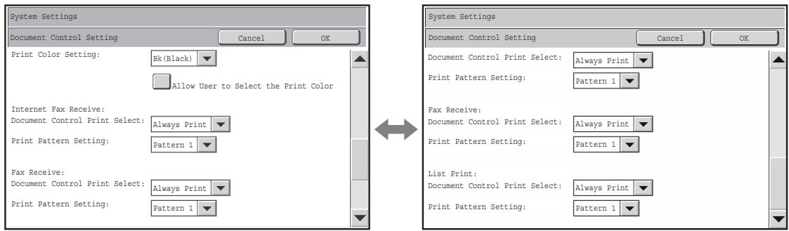 SHARP MX-FRX9U - Document control setting screen - 2