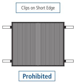 Clips on Short Edge Prohibited