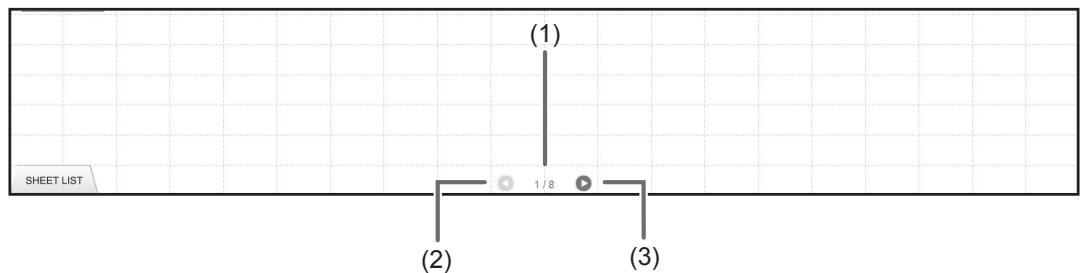 SHARP PN-L601B - Umschalten der zu bearbeitenden Seite (Whiteboardmodus) - 1