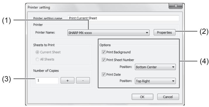 SHARP PN-L601B - Enregistrement des réglages d'impression - 1