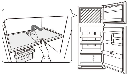 SHARP SJ-GC480V - Eemaldades järgmise lisavarustuse joonisel nädatud viisil, saab külmikusse mahutada rohkem toiduaineid. - 1