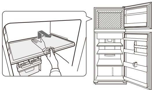 SHARP SJ-GC480V - Se pueda almacenar más alimentos quitando los siguientes accesorios como se indica en la figura de abajo. - 1
